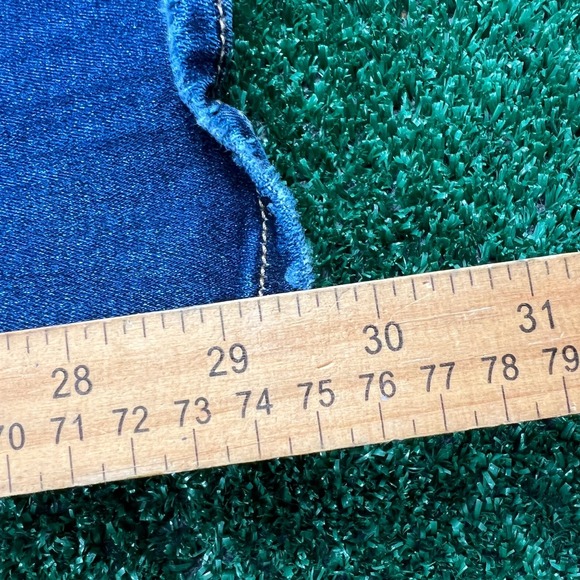 American Eagle Jeans Women's Size 00 23x30" Blue Super Hi-Rise Flare  Stretch - Picture 7 of 9